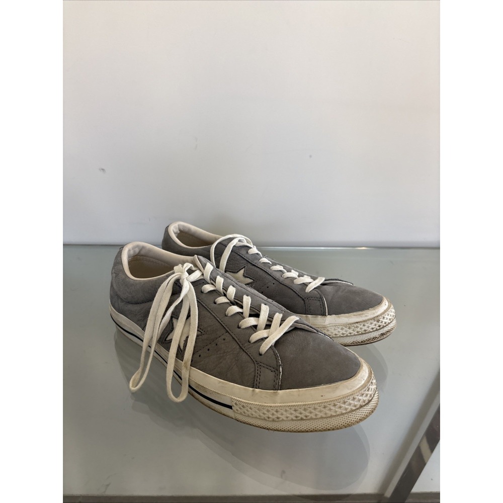 Converse Chuck Taylor One Star Ox Vintage Light Gray / White Size 10